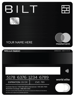 Luxury BILT metal card with sophisticated corporate styling