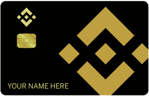 Binance metal card by Gold Wraps, premium stainless steel crypto exchange card
