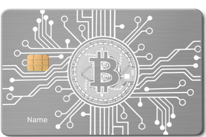 Luxury Bitcoin metal card with sleek metal card construction and elite international cryptocurrency appeal