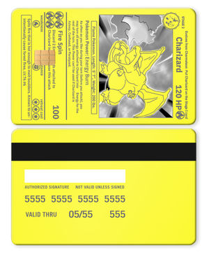 High-end Charizard metal card with premium metal card construction and elite international color variations