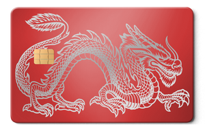 High-end Dragon metal card with modern metal card styling and vibrant custom color variations