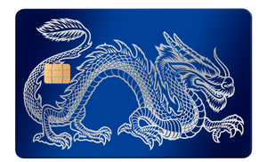 Premium Dragon metal card with sleek metal card construction and high-end vibrant color design