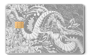 Premium Dragon of the East metal card with sleek metal card construction, vibrant color variations, and luxurious design for global collectors