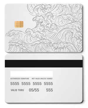 Premium Hokusai Wave metal card with sleek metal card construction, vibrant color variations, and luxurious design for global collectors