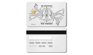 Exclusive In Crypto We Trust metal card with engraved premium metal card craftsmanship for international clients