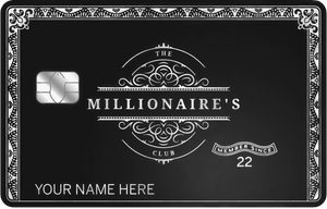Millionaire's Club metal card by Gold Wraps, premium stainless steel wealth card