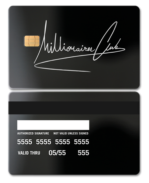 Millionaires Club metal cards with intricate engraved artwork, premium custom metal cards for international collectors
