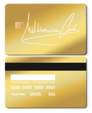 Exclusive limited edition Millionaires Club metal cards with unique engraving, high-end custom metal cards worldwide