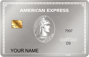 Mirror Platinum AMEX metal card by Gold Wraps, mirror-polished platinum stainless steel luxury card