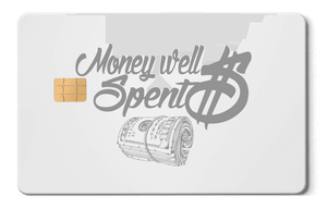 Money Well Spent metal card by Gold Wraps, premium stainless steel statement card