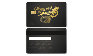 Exclusive Money Well Spent metal card with sophisticated modern luxury finish