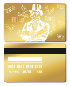 Luxury edition Monopoly Boss metal cards with detailed engraving, high-quality metal cards for collectors