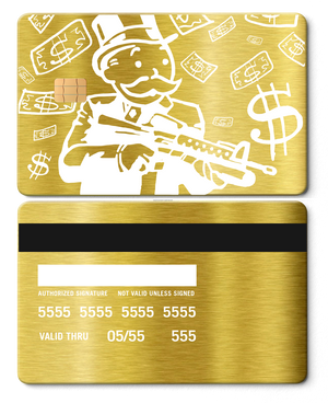 Ultra-premium Monopoly Man metal cards with luxurious engraved design, elite custom metal cards for global buyers