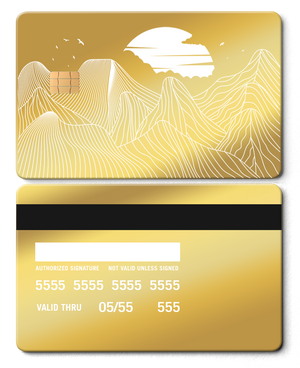 Exclusive limited edition Mountain Line metal cards with unique engraving, high-end custom metal cards worldwide