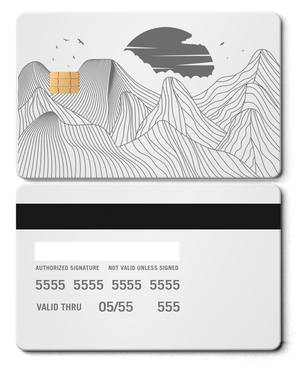Exclusive Mountain Line metal cards with premium metal finish, luxury custom metal cards for international collectors