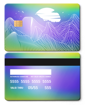 Premium Mountain Line metal cards with detailed engraved design, luxury metal cards for collectors worldwide