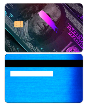 Exclusive limited edition Neon Franklin metal card with unique engraving, high-end custom metal card worldwide