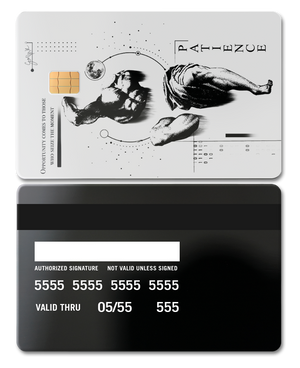 High-end personalized Overpowered metal card with precision engraving, luxury metal card for collectors