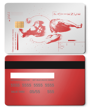 Premium Overpowered metal card with detailed engraved design, luxury metal card for collectors worldwide