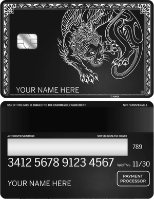 Exclusive panther metal card with high-end engraved wildlife artwork