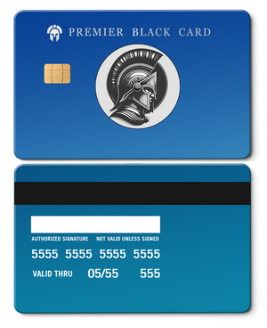 Premium Premier Black metal card showcased with luxury craftsmanship, custom metal card for global collectors
