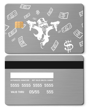 Collector showcase of Raining Monopoly metal card, high-end luxury custom metal card worldwide