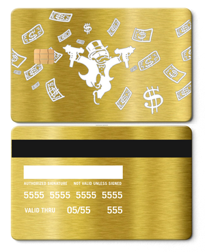 Exclusive limited edition Raining Monopoly metal card with unique engraving, high-end custom metal card worldwide