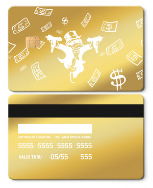 Luxury edition Raining Monopoly metal card with detailed engraving, high-quality metal card for collectors