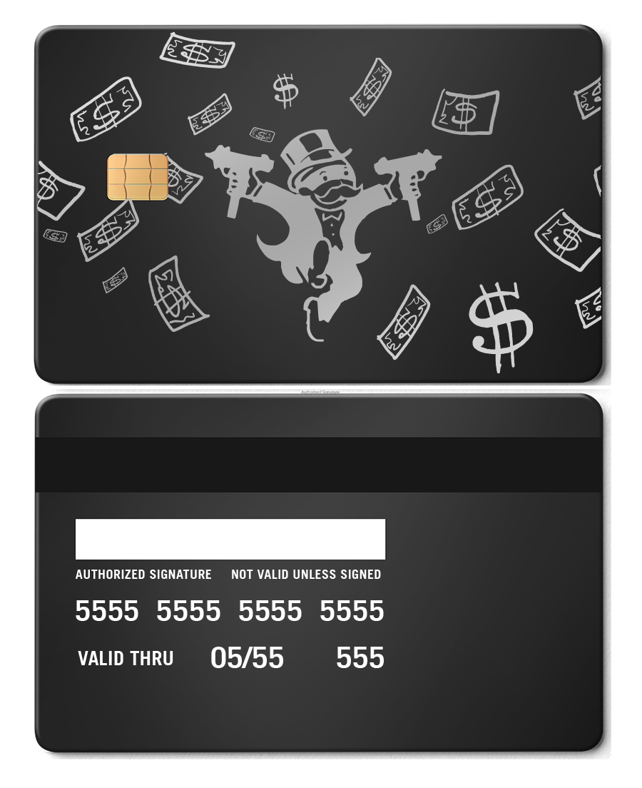 Luxury Raining Monopoly metal card featuring intricate engraving, elite custom metal card for global markets