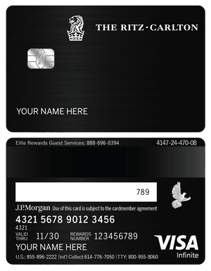 Luxury Ritz-Carlton metal card with sophisticated corporate styling