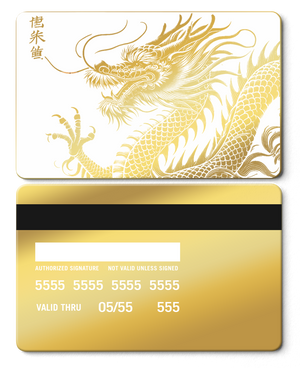 Exclusive limited edition Script Dragon metal card with unique engraving, high-end custom metal card worldwide