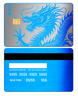 Luxury edition Script Dragon metal card with detailed engraving, high-quality metal card for collectors