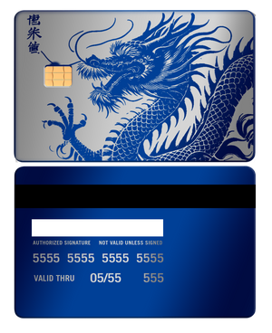 Premium Script Dragon metal card showcased with luxury craftsmanship, custom metal card for global collectors