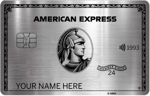 Platinum AMEX metal card by Gold Wraps, premium silver stainless steel luxury card