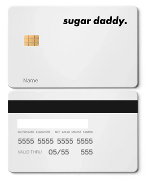 Luxury edition Sugar Daddy metal card with detailed engraving, high-quality metal card for collectors