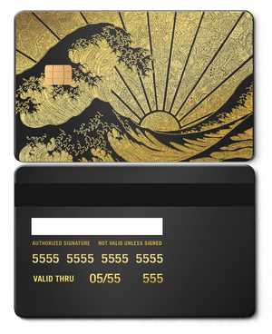 Exclusive The Great Wave metal card with sophisticated engraved artwork, premium custom metal card worldwide