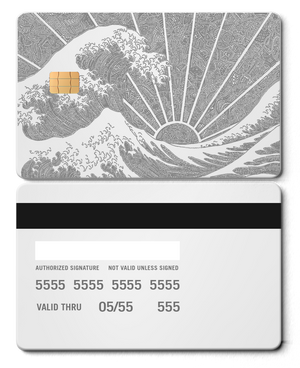 Exclusive The Great Wave metal card with premium metal finish, high-end custom metal card for international buyers