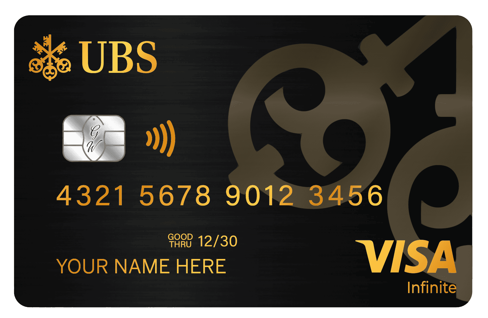 Elegant UBS metal card featuring high-end professional finish
