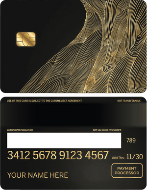 Premium Wavy Mahol vertical metal card designed for elite custom metal card collectors