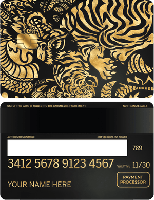 Premium Yakuza vertical metal card designed for elite custom metal card collectors