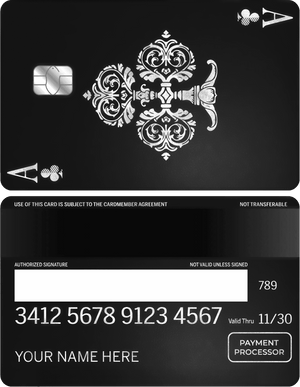 Exclusive Ace of Clubs vertical metal card with high-end engraved artwork