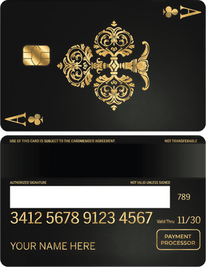 Premium Ace of Clubs vertical metal card designed for elite custom metal card collectors
