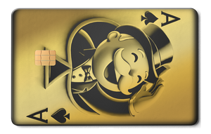 Ace of Monopoly metal card by Gold Wraps, stainless steel crossover design