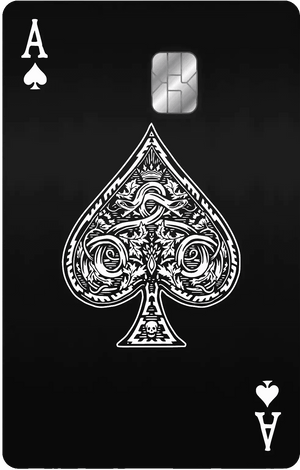 ACE metal card by Gold Wraps, minimalist premium stainless steel card