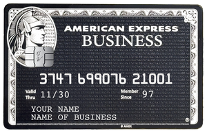 Black Business AMEX metal card by Gold Wraps, premium matte black stainless steel professional card