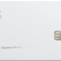 Apple metal card by Gold Wraps, minimalist white premium stainless steel card