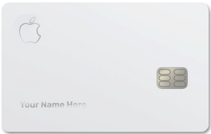 Apple metal card by Gold Wraps, minimalist white premium stainless steel card