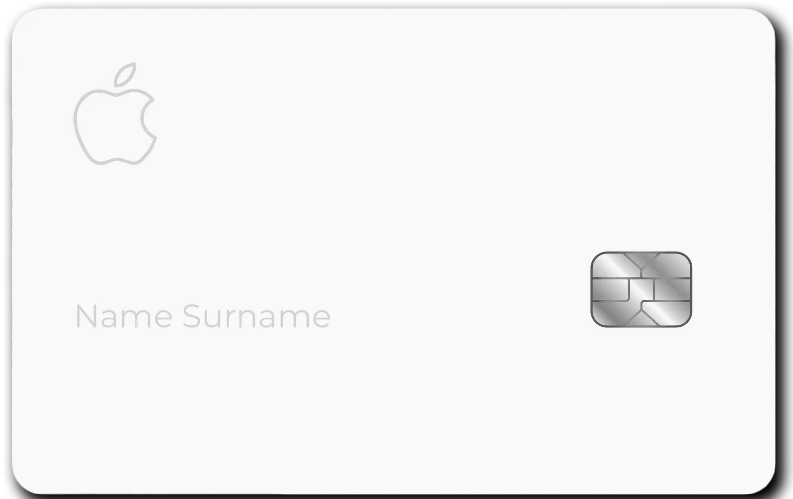 Titanium-style Apple metal card with modern luxury metal card design and high-end international finish