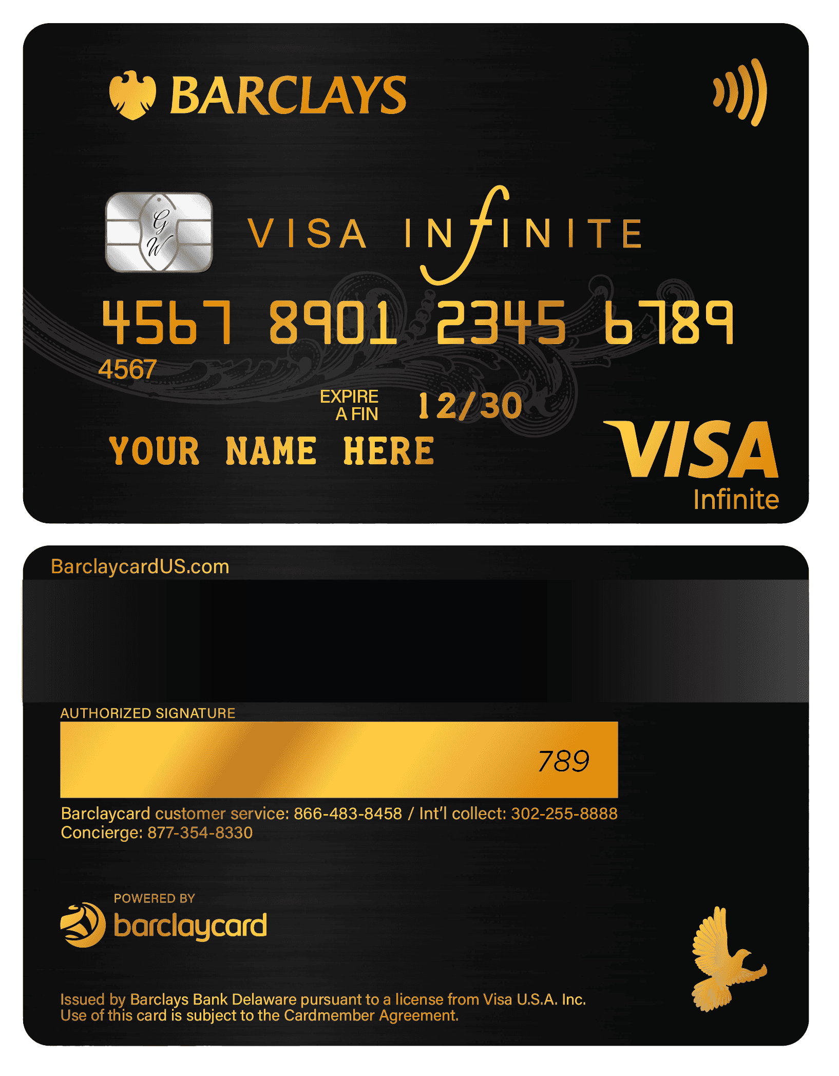 Exclusive Barclays metal card designed for premium banking clients