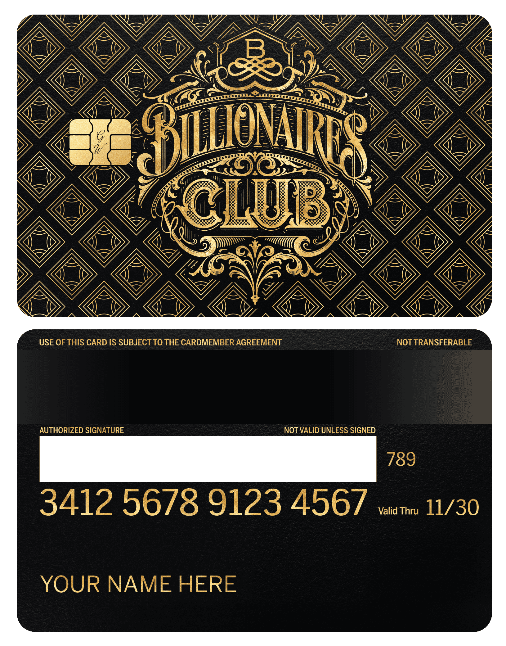 Luxury Billionaires Club metal card designed for elite executives and entrepreneurs